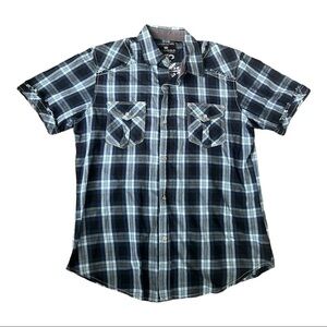 𝅺POP Icon Clothing snap casual button up shirt Mens M